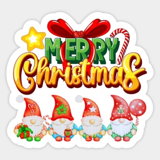 Merry Christmas - Gnome Family Christmas Sticker